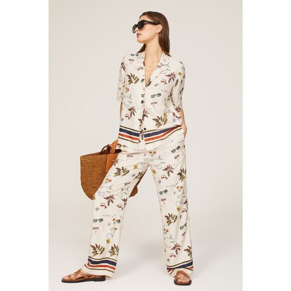 SCOTCH & SODA Multicolored Printed Vacation Themed Loose Gia Pants size Medium - Picture 4 of 14